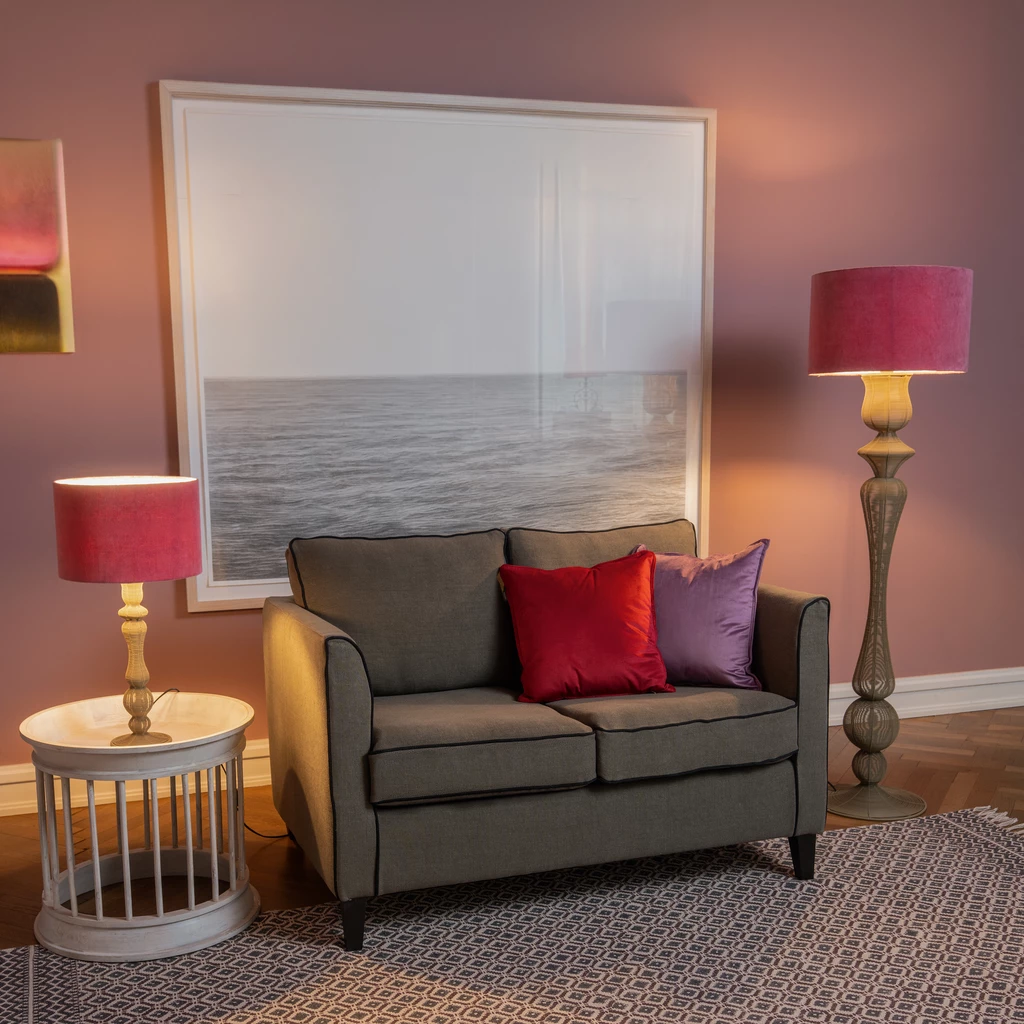 Tischlampe Mesh Taupe