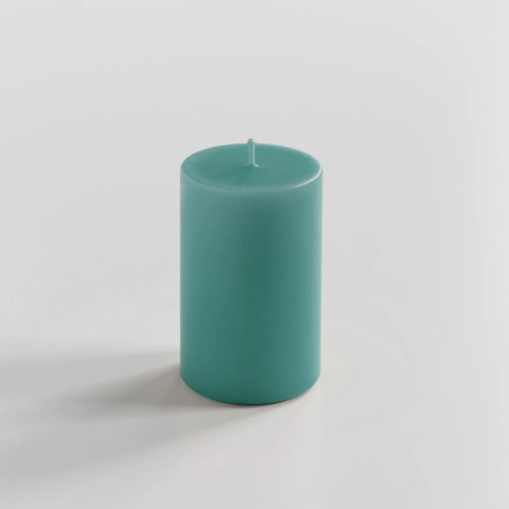 Ester & Erik Stumpenkerze 10 cm Ø 7 cm Dark Turquoise Green