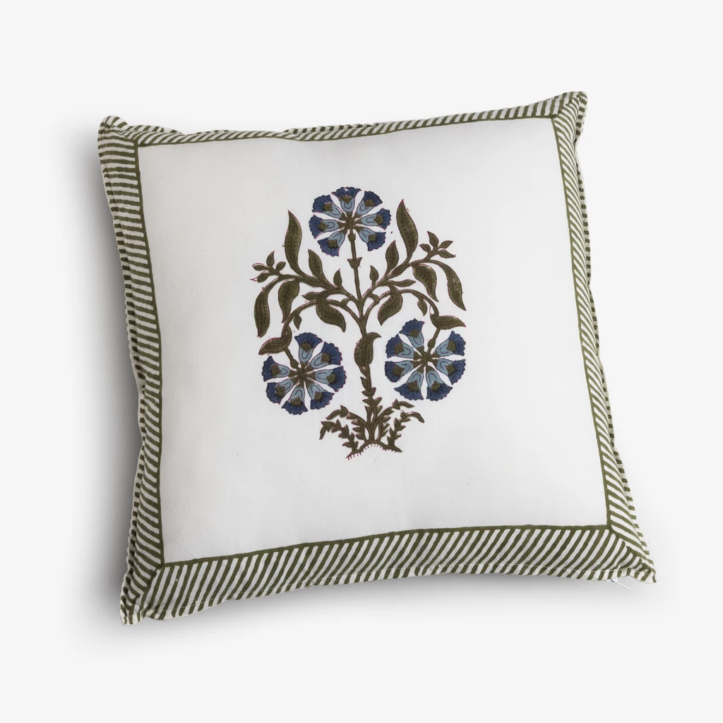 Kissen Blockprint Dahlia Boota