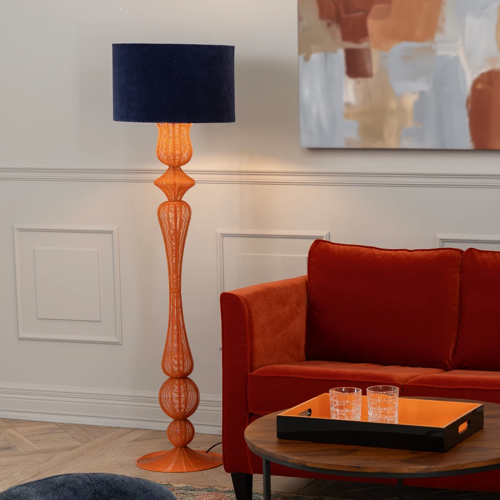 Stehlampe Mesh Orange