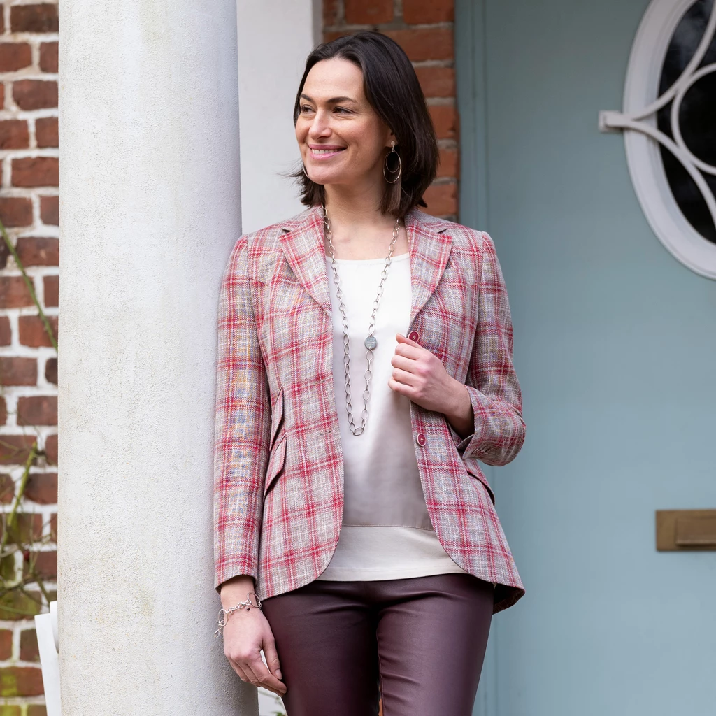 Risby & Leckonfield Blazer Rot / Beige