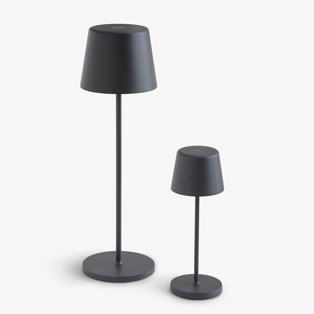Tischlampe Ferrone Dunkelgrau 21 cm