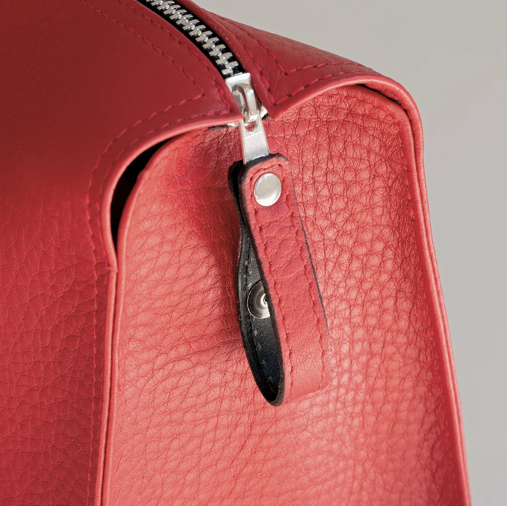 Hammann Kosmetiktasche Kalbsleder Rot