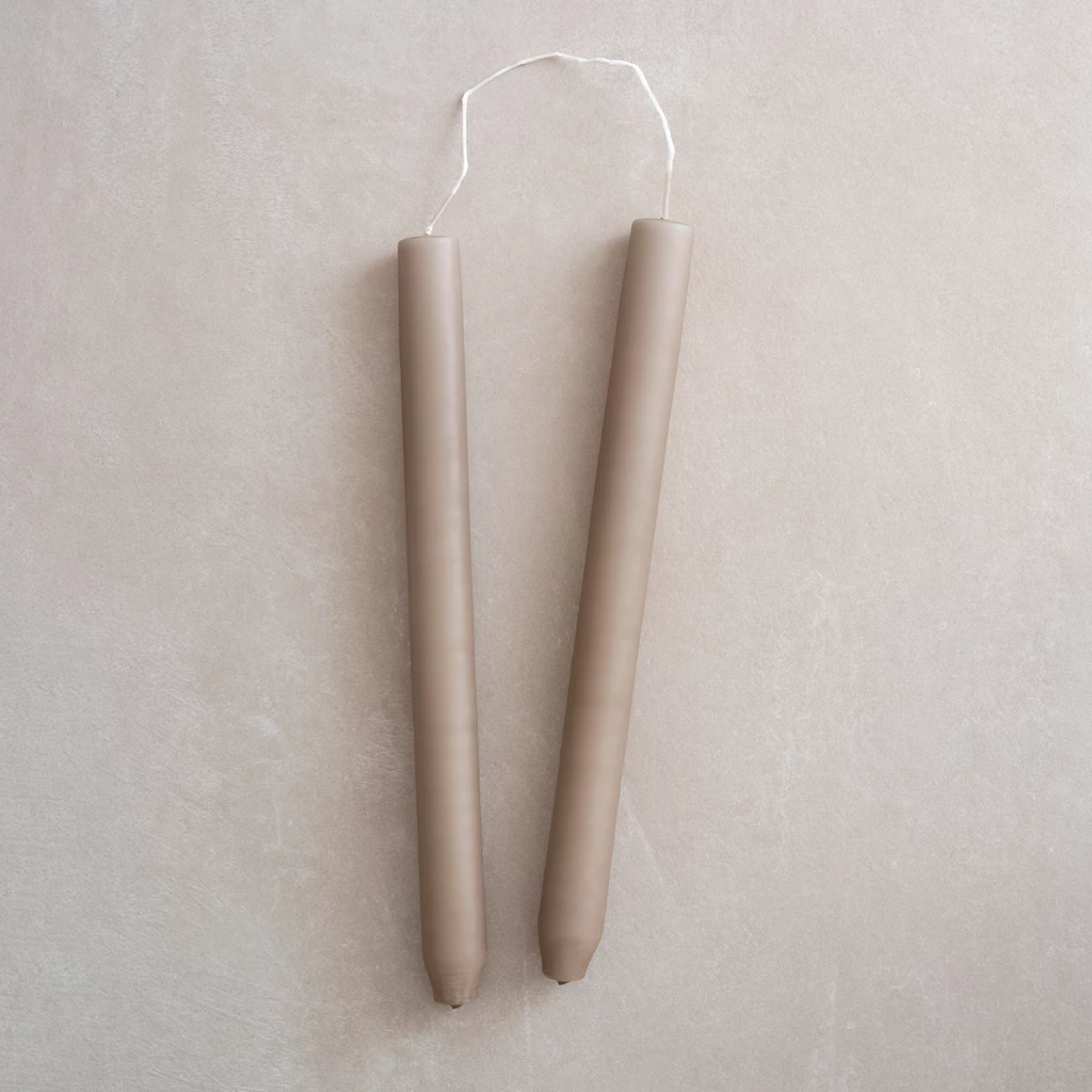 Ester & Erik zylindrische Kerzen Nougat 4er-Set
