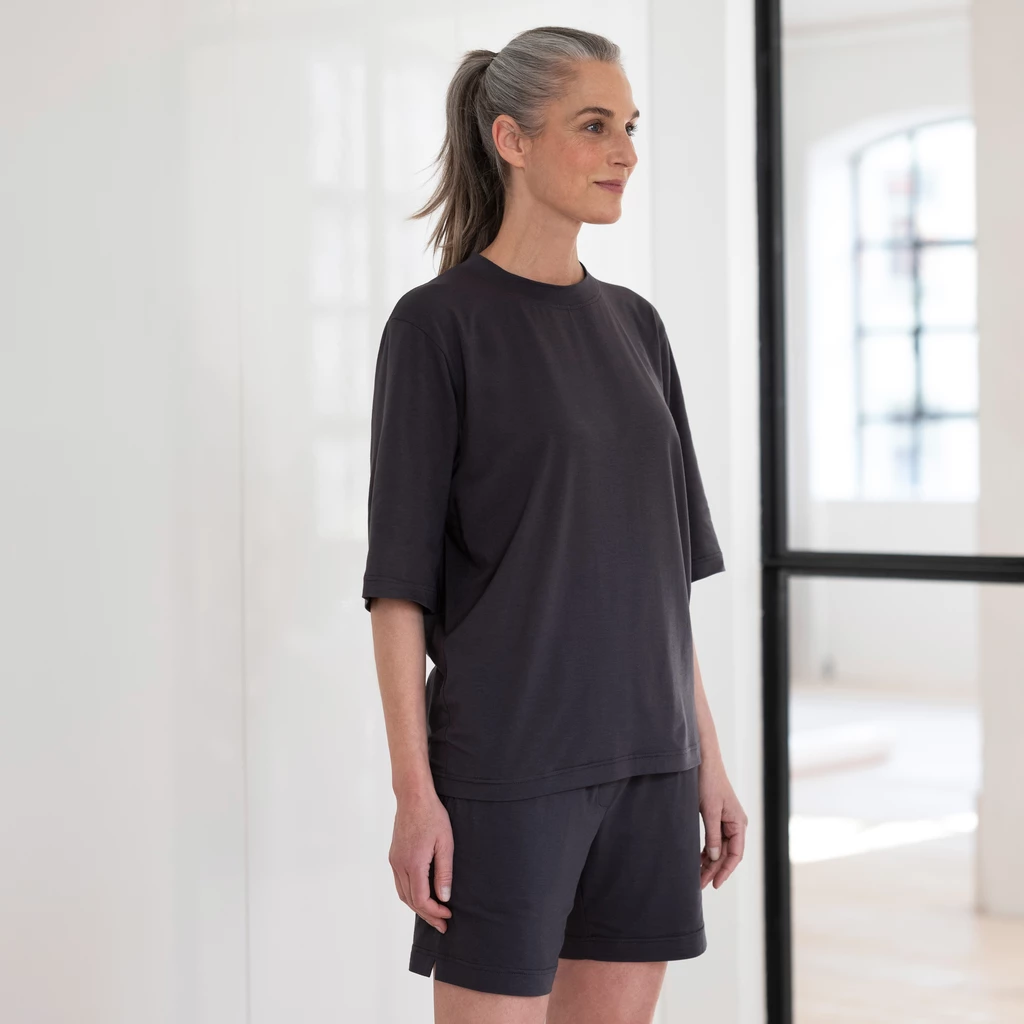 Sunday in Bed X Torquato Pyjamashorts Terry Nearly Black XL