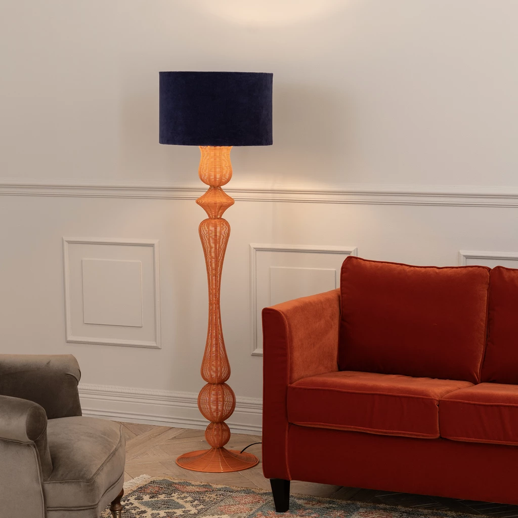 Stehlampe Mesh Orange