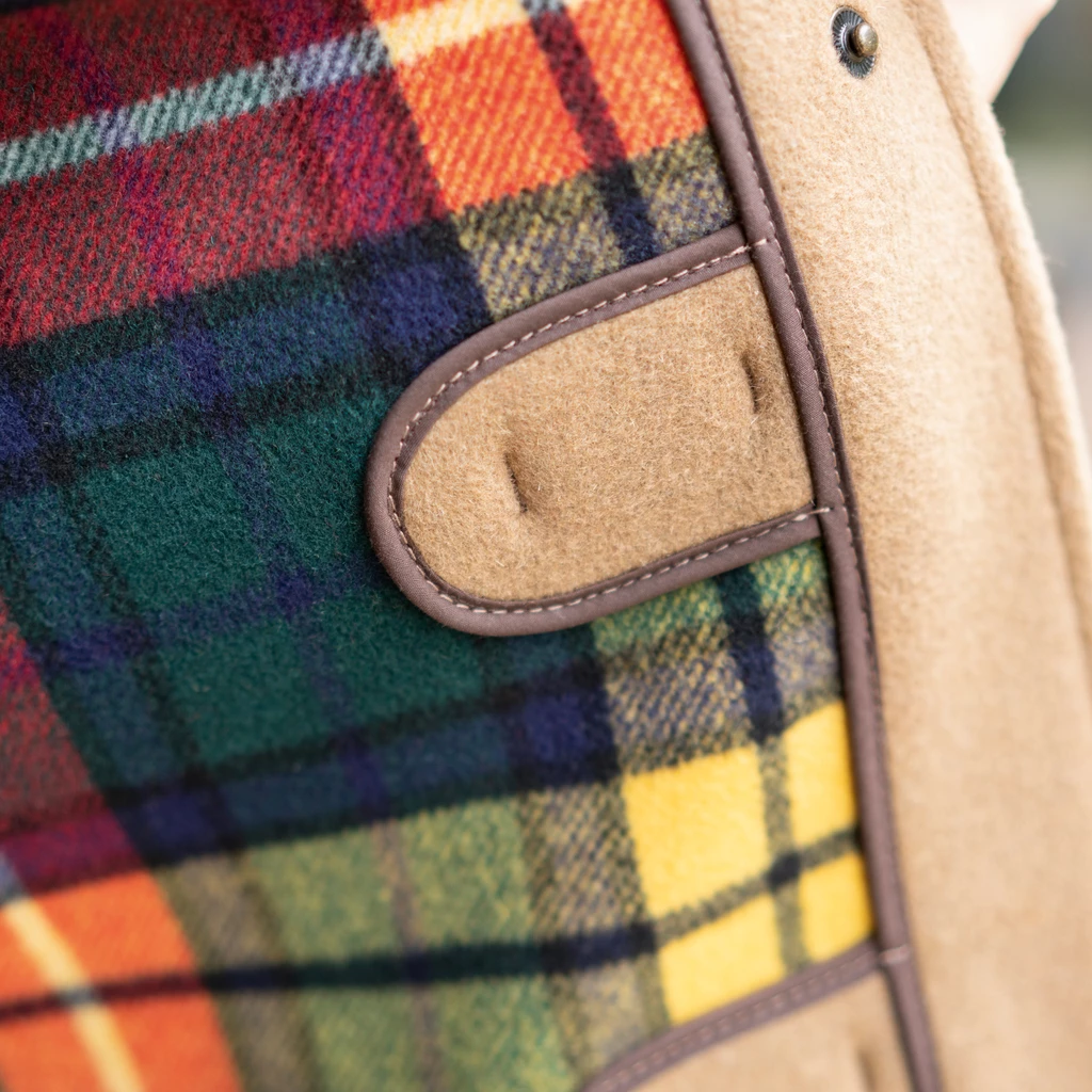 Gloverall Dufflecoat Herren Camel / Buchanan Tartan S