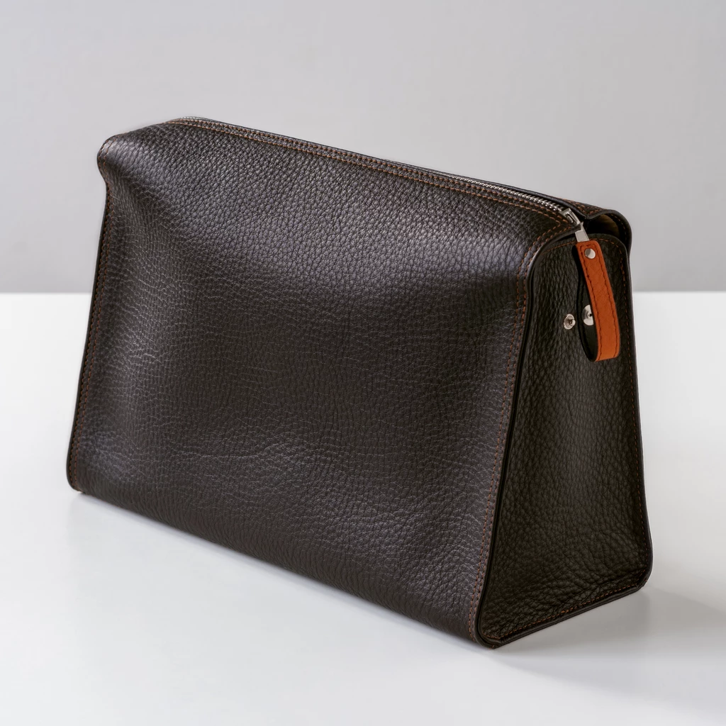 Hammann Kulturtasche Hirschleder 2-farbig