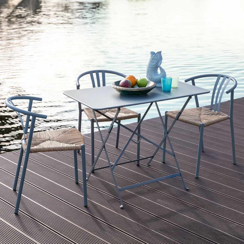 China Chair für die Terrasse Gewittergrau