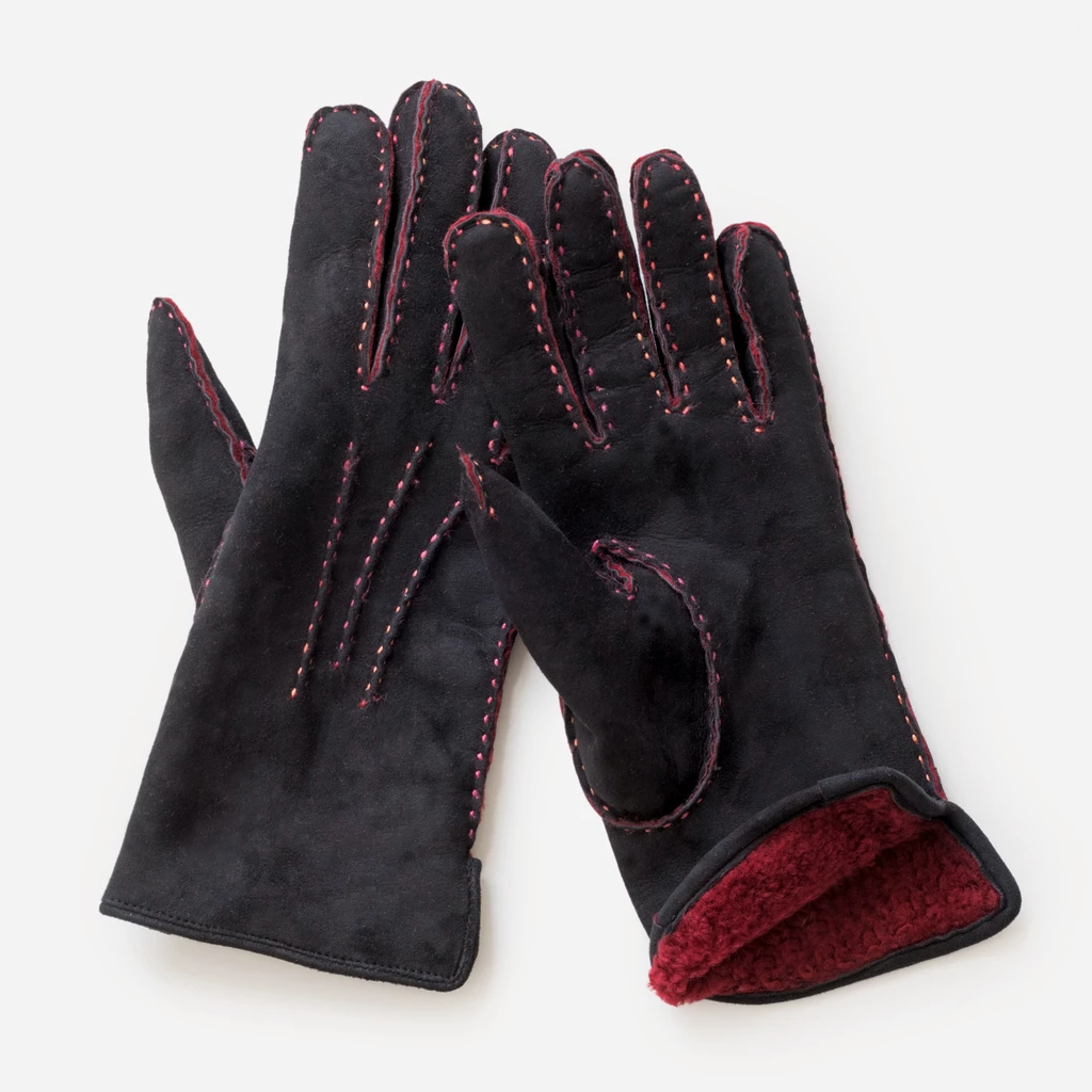 Damenhandschuhe Curly Lammfell Biber Gr. 6,5