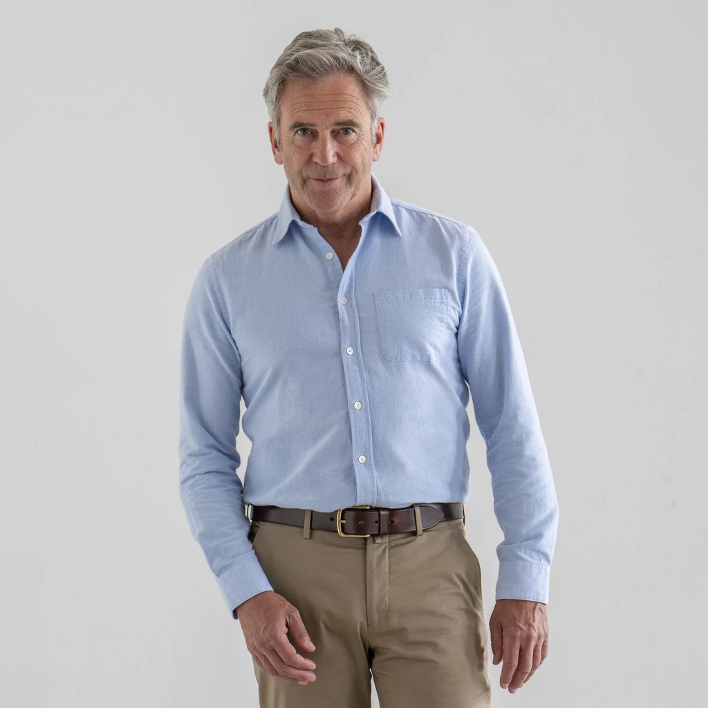 Portuguese Flanellhemd Hellblau Gr. S