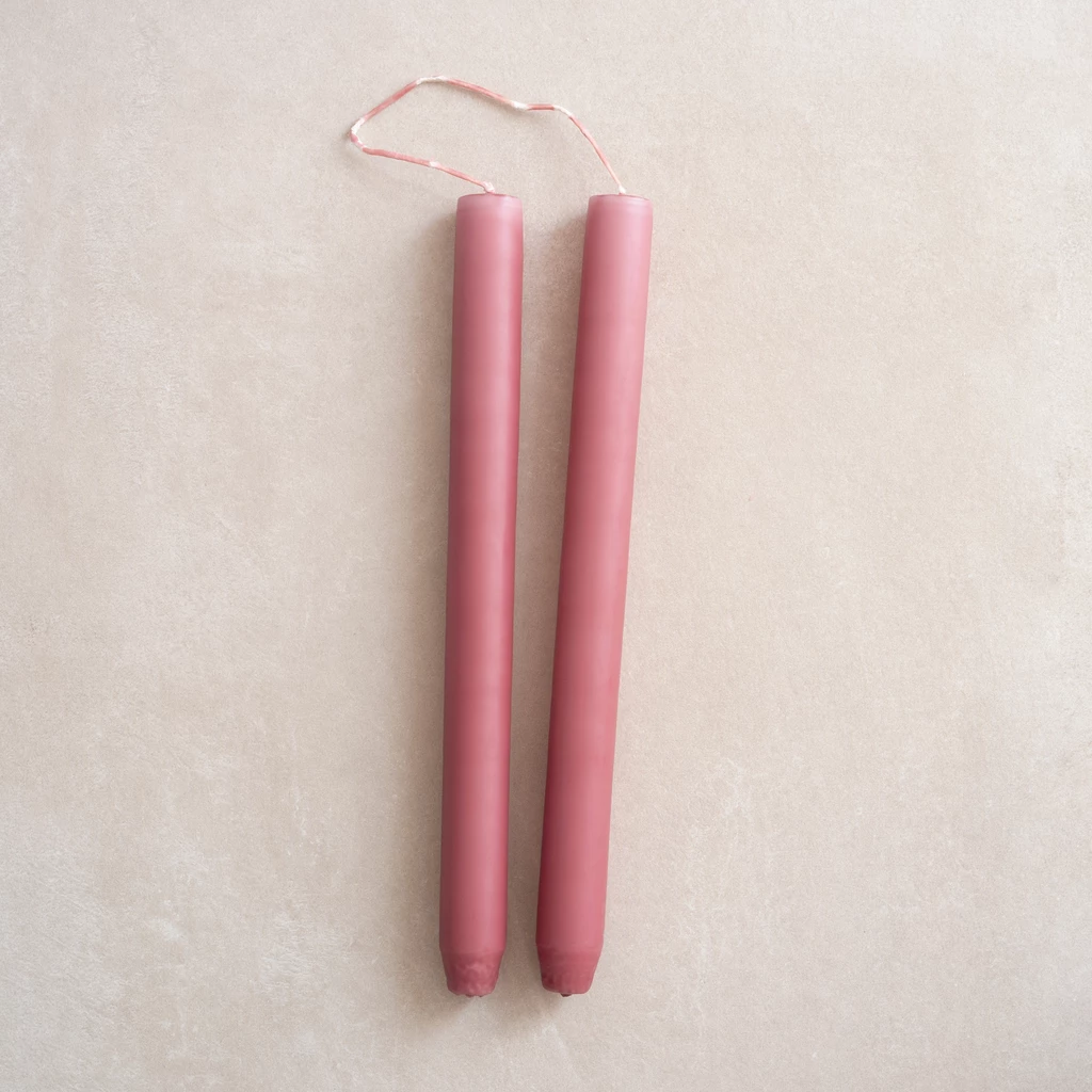 Ester & Erik zylindrische Kerzen Old Rose 4er-Set