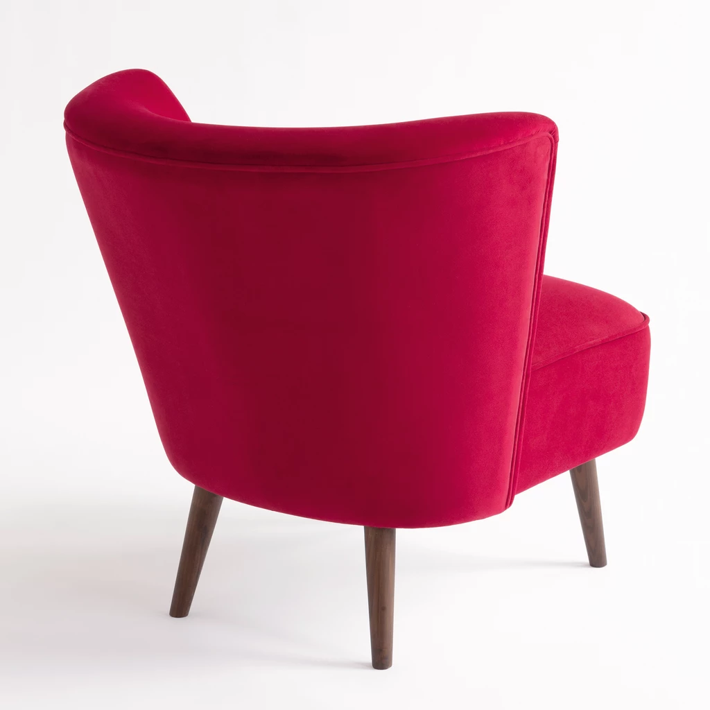 Midcentury Sessel Kopenhagen Ruby Velvet