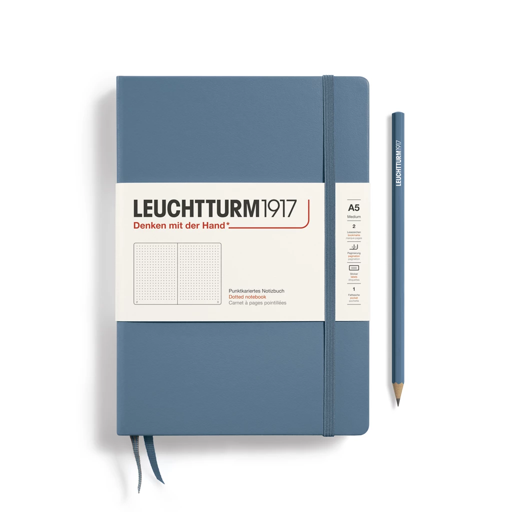 Leuchtturm1917 Notizbuch A5 dotted Stone Blue