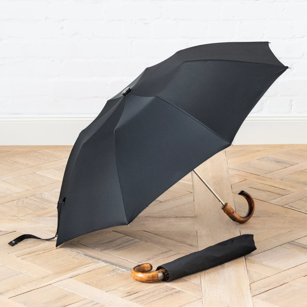 Doppler-Taschenschirm Oxford Schwarz