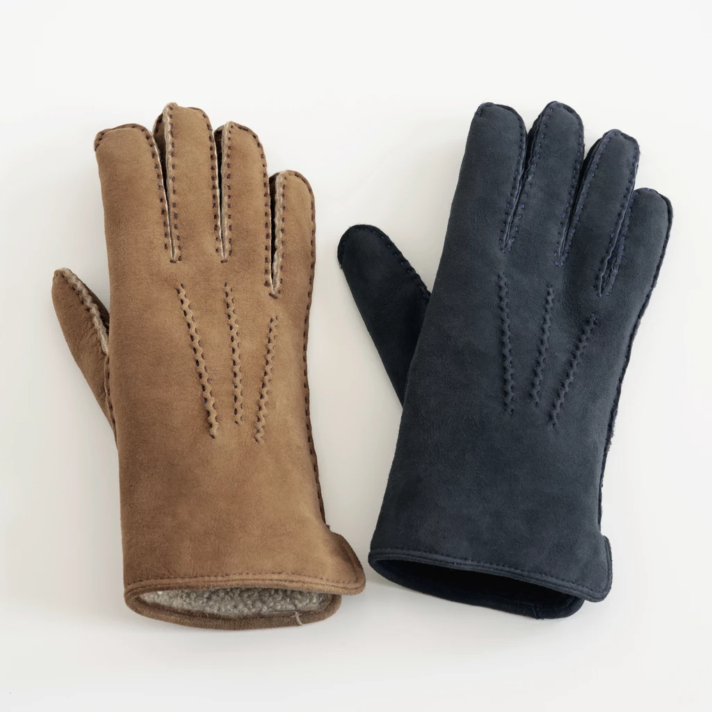 Herrenhandschuhe aus Curly-Lammfell