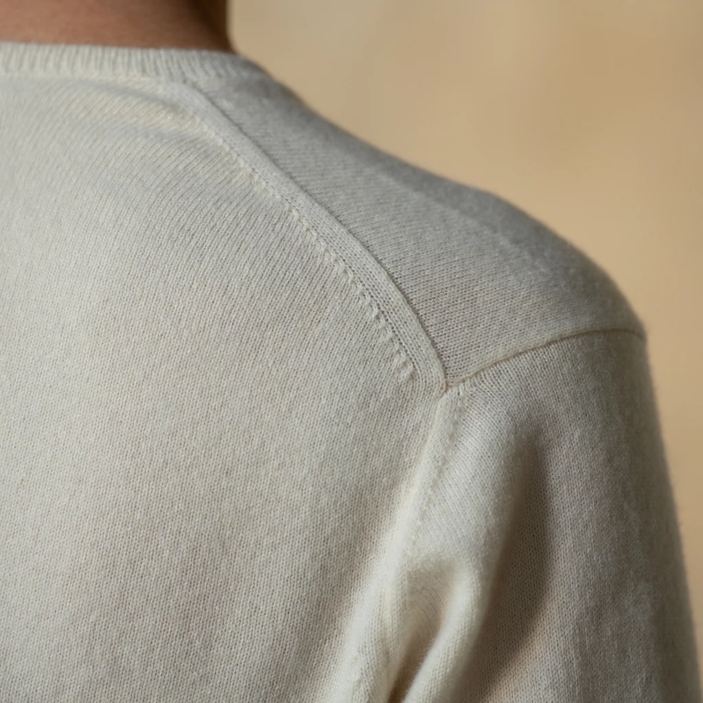 William Lockie X Torquato V-Ausschnitt Kaschmir White XL