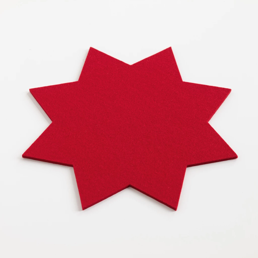 Filzuntersetzer Stern rot