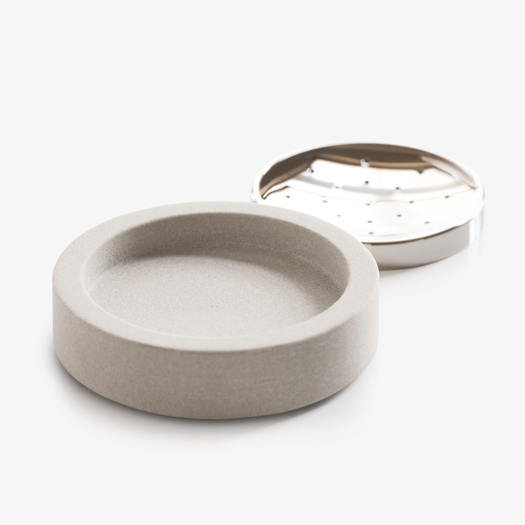 Seifenschale mit Metalleinsatz Sandstone - 3