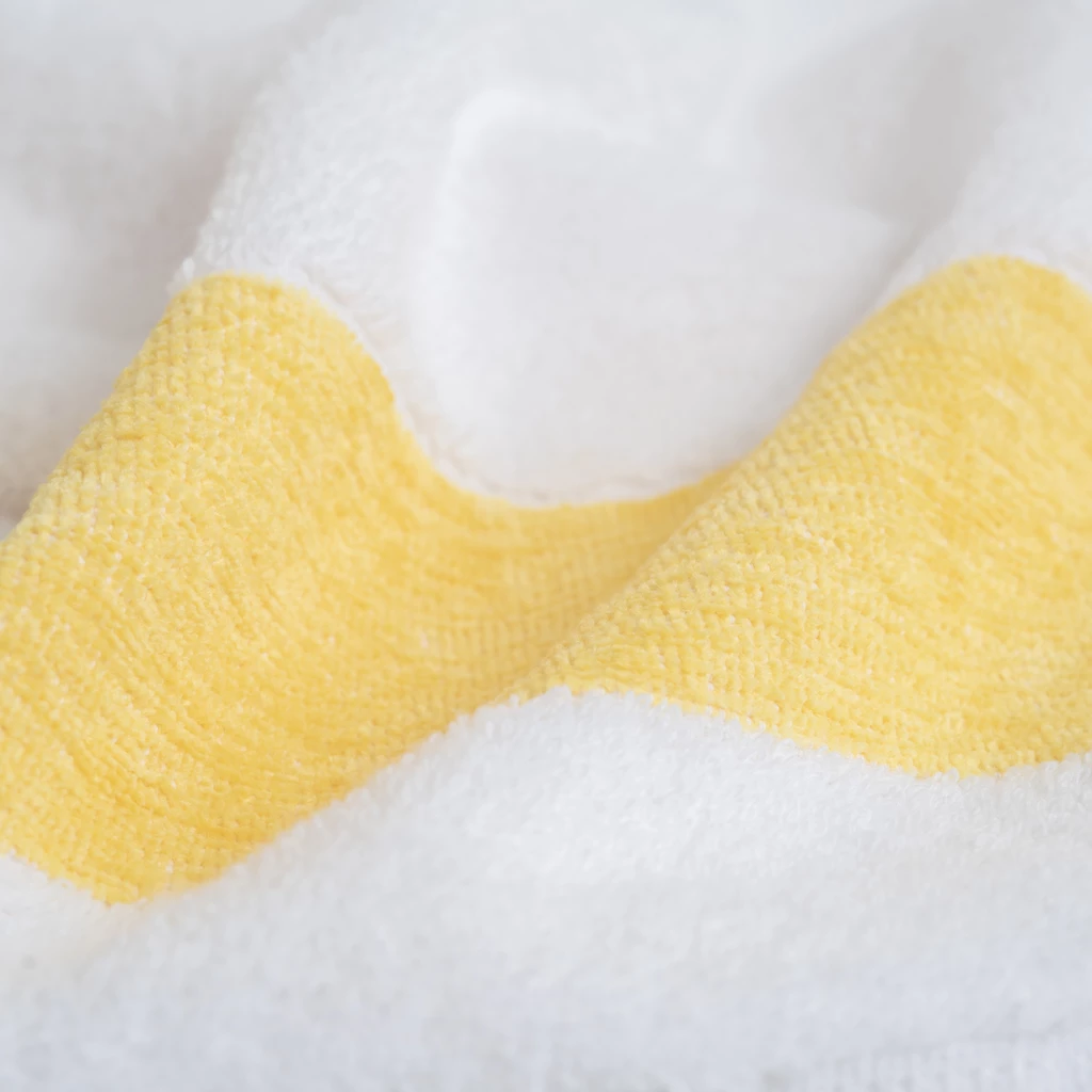 Gästehandtuch mit Chenille-Bordüre Gelb