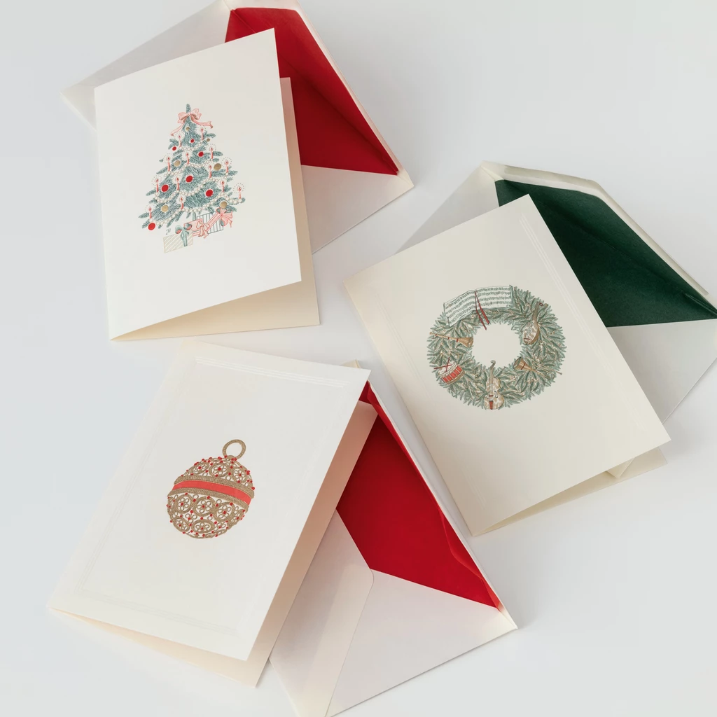 Weihnachtskarten Stahlstich von Crown Mill