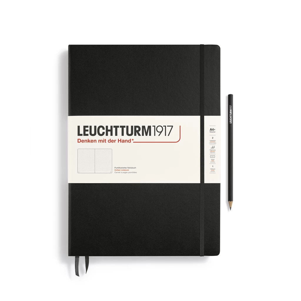 Leuchtturm1917 Notizbuch A4+ Master Slim Dotted Schwarz