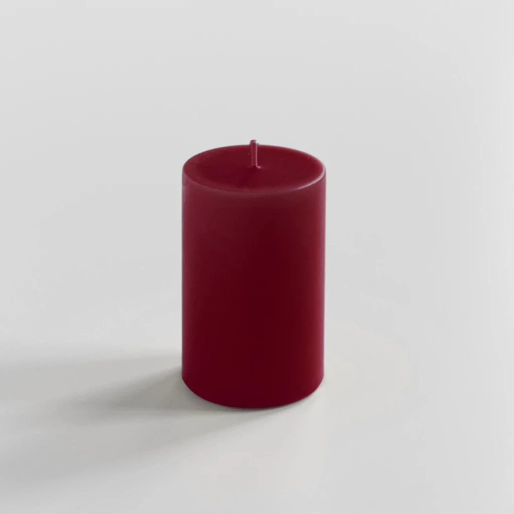Ester & Erik Stumpenkerze 10 cm Ø 7 cm Wine Red
