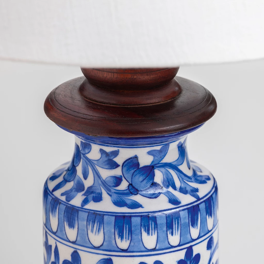 Tischlampe Blue Pottery