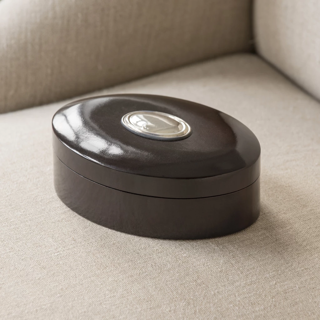 CAF Lederdose oval