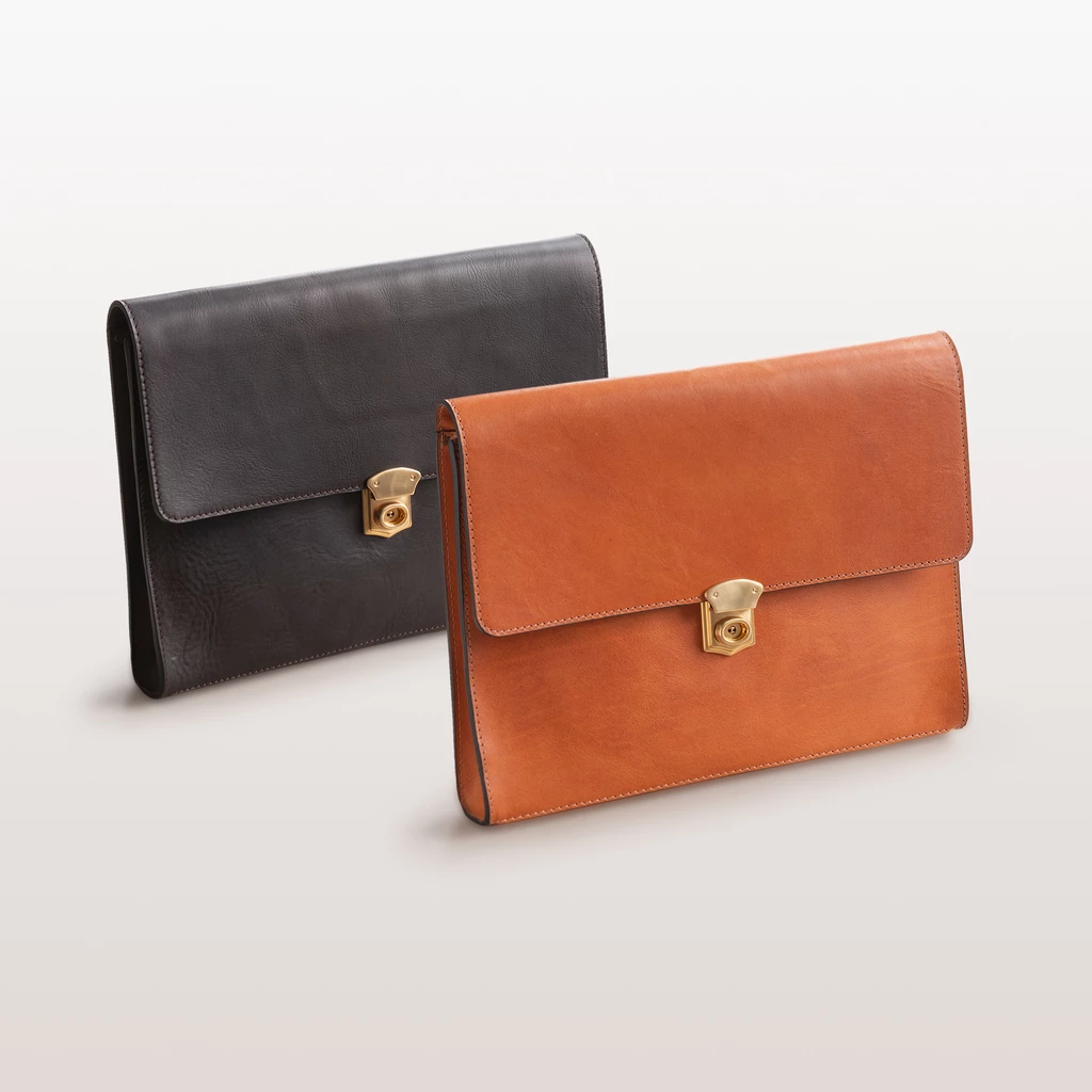 Hammann Underarm Document Case aus Stierleder