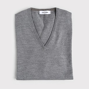 Gran Sasso V-Neck Pullover Grau