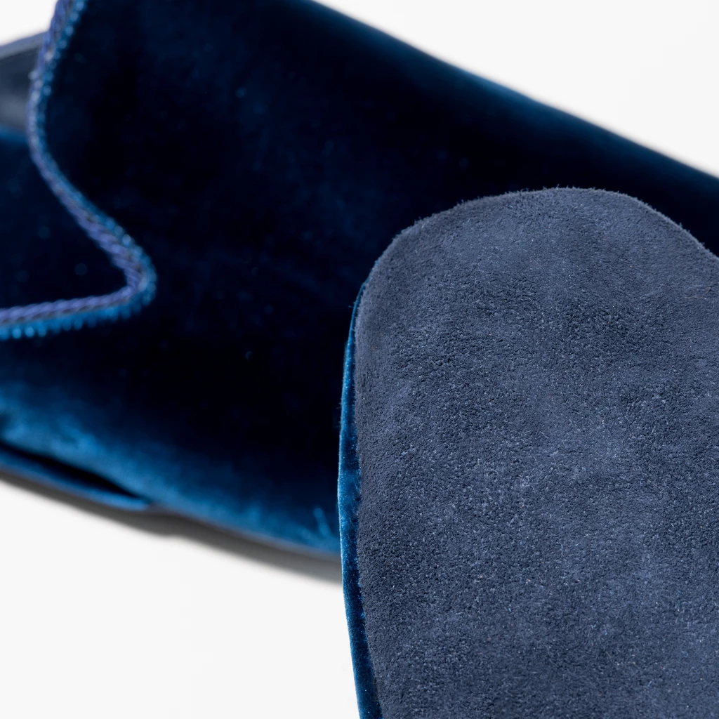 Hoomie Samtslipper Château Damen Blue Gr. 41