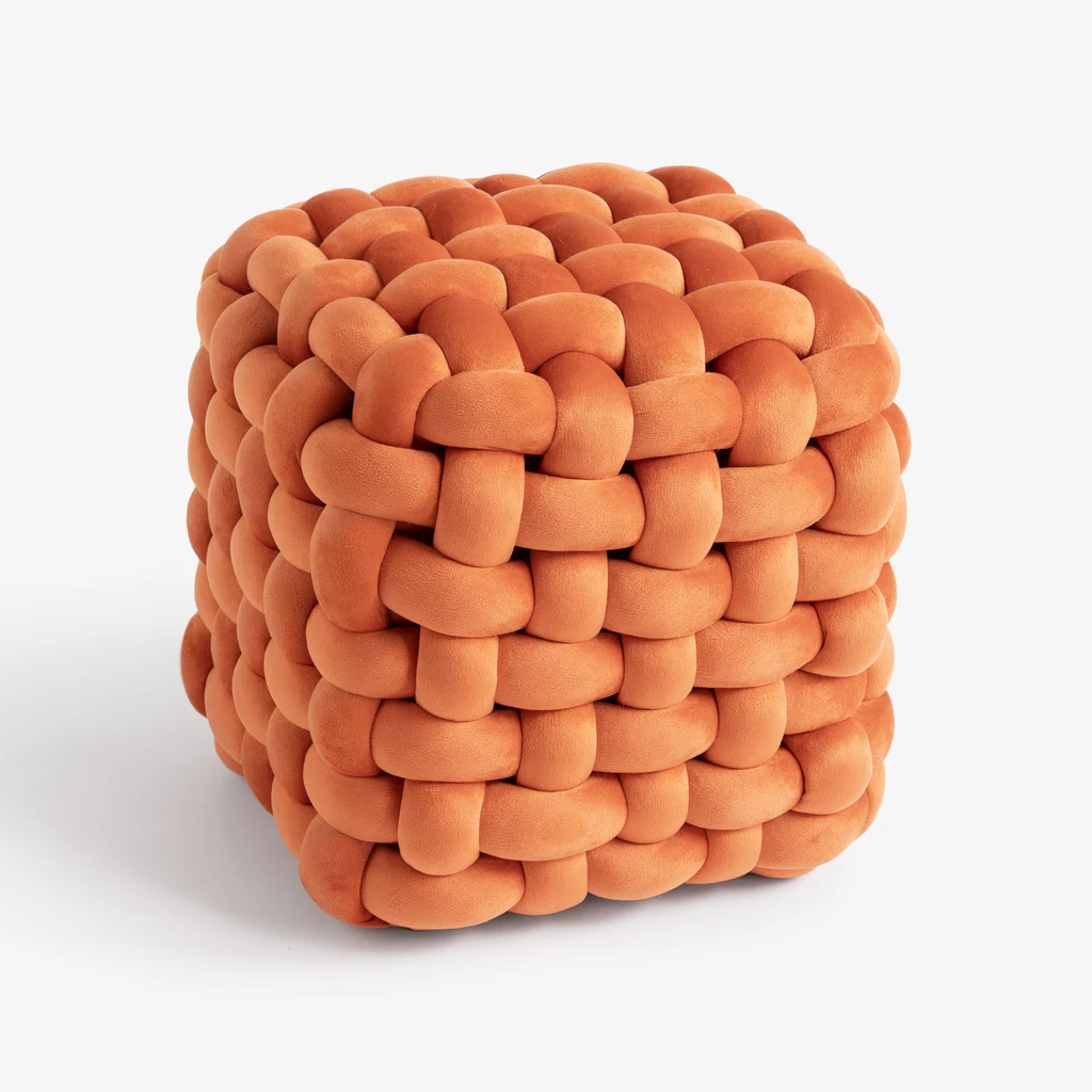 Samtpouf Knot Orange