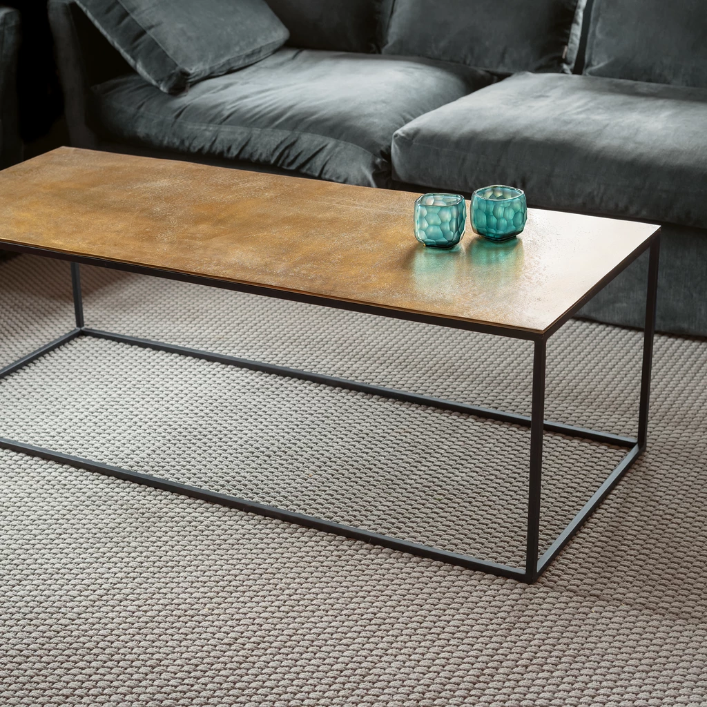 Couchtisch Madras 140 x 58 cm Bronzegold