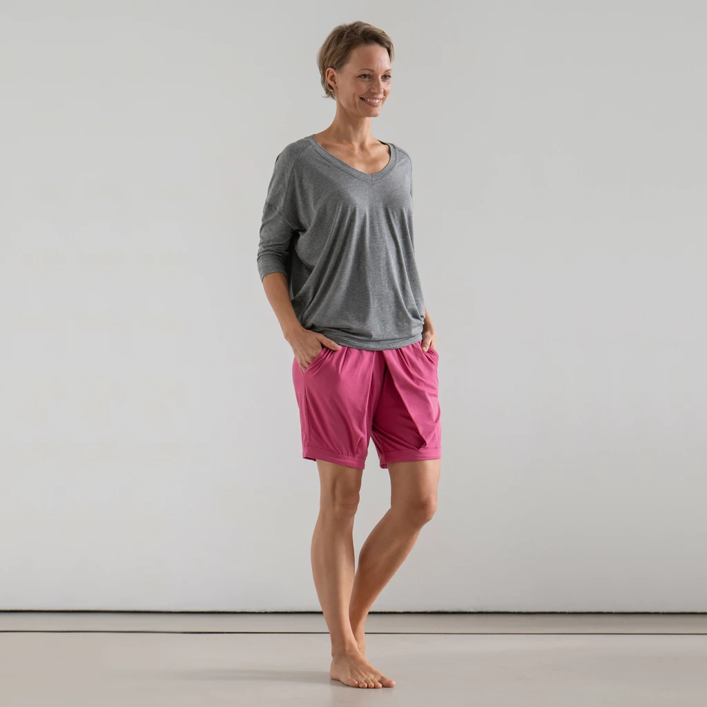 Sunday in Bed X Torquato Pyjamahose Mila Shorty Fuchsia L