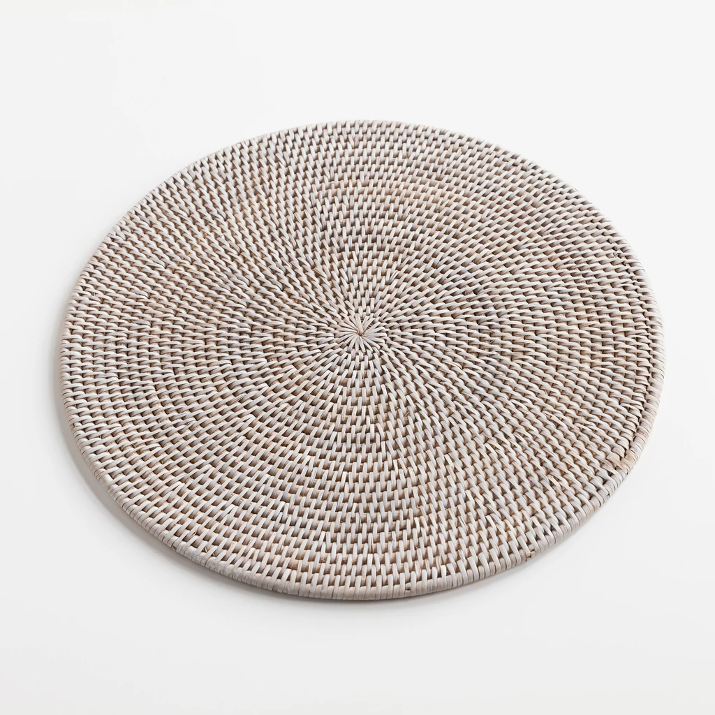 Tischset rund Rattan Hell