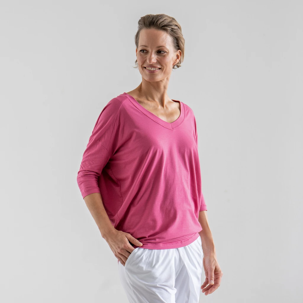 Sunday in Bed X Torquato Pyjamashirt Hazel Fuchsia S