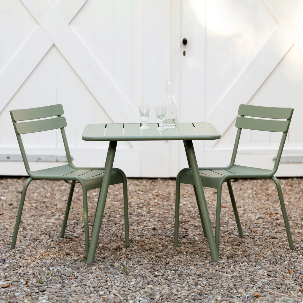 Fermob Gartentisch Luxembourg 80x80 Gewittergrau