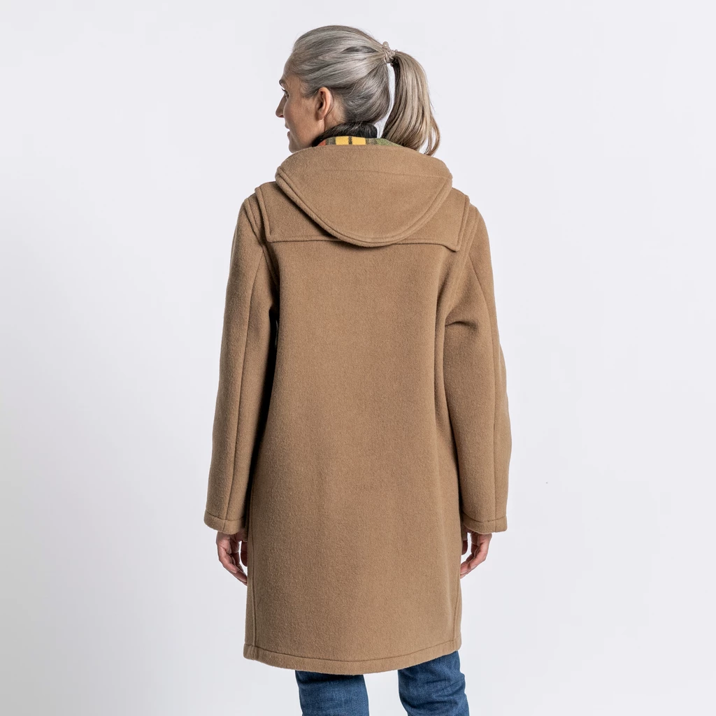 Gloverall Dufflecoat Damen Camel / Buchanan Tartan M