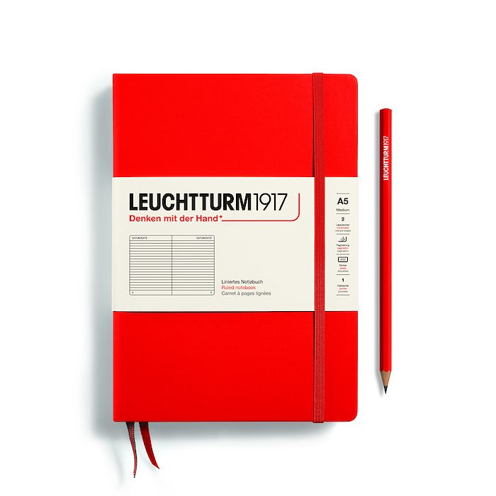 Leuchtturm1917 Notizbuch A5 liniert Rot