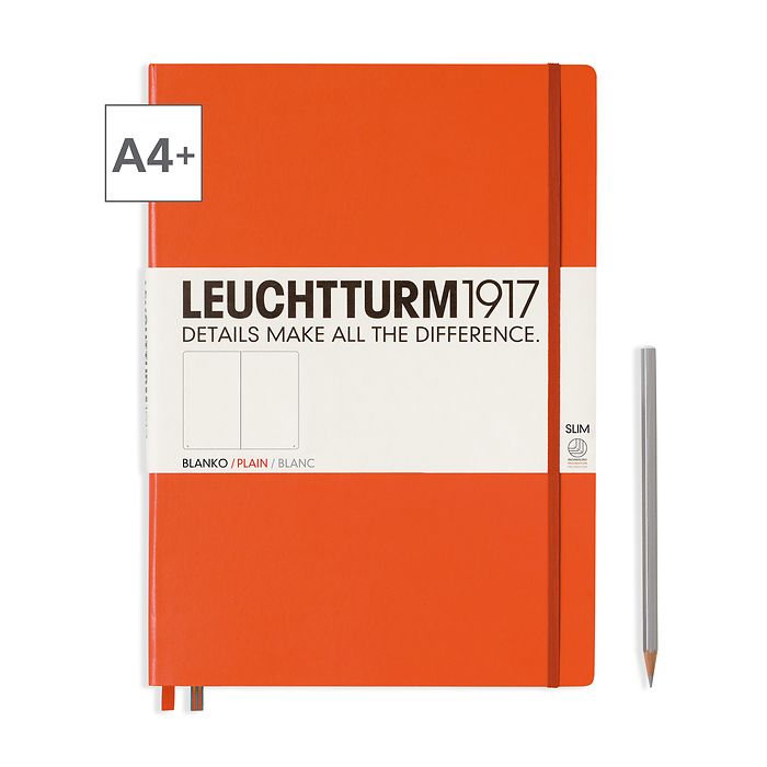 Leuchtturm1917 Notizbuch A4+ Master Slim Blanko Orange