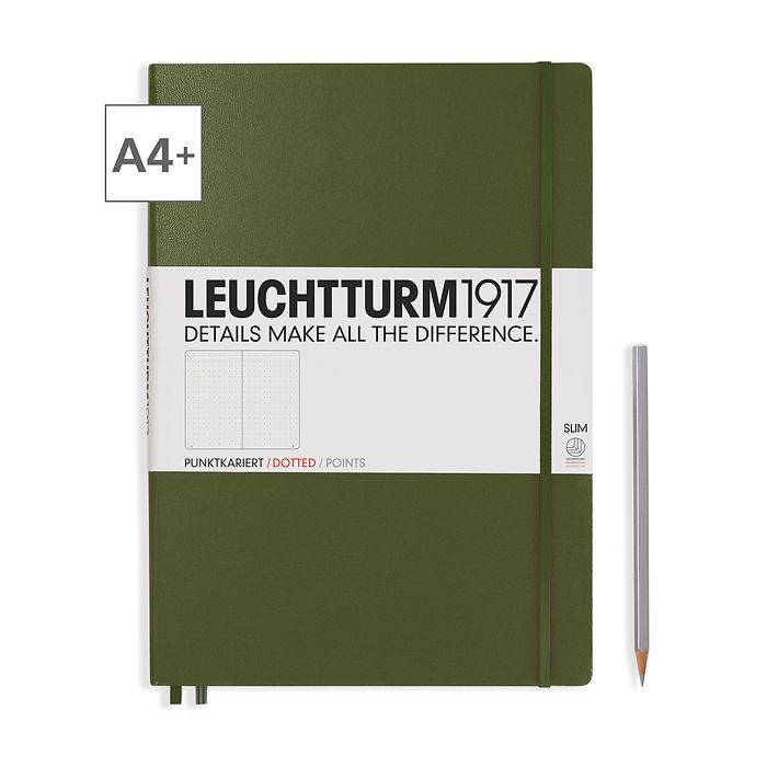 Leuchtturm1917 Notizbuch A4+ Master Slim Dotted Army