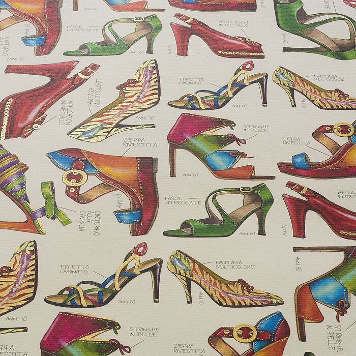 Florentiner Papier Schuhe 70 x 100 cm