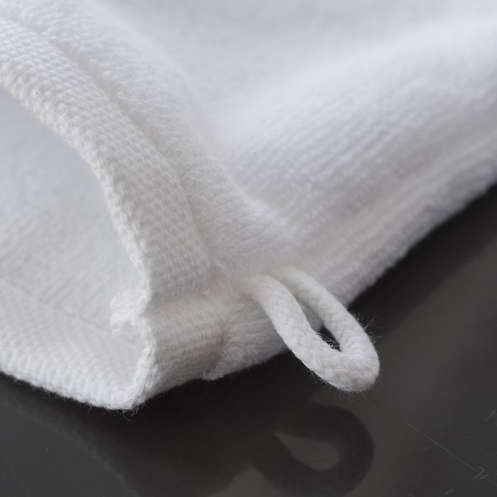Torquato WHITE Waschhandschuh Weiß 16 x 22 cm