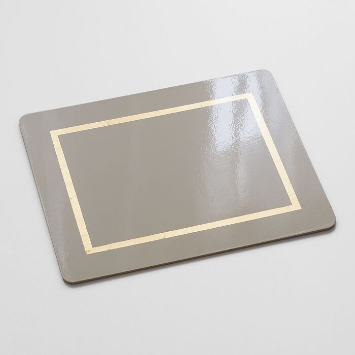 4 Tischsets 45 x 35 cm Stone Grey/Gold