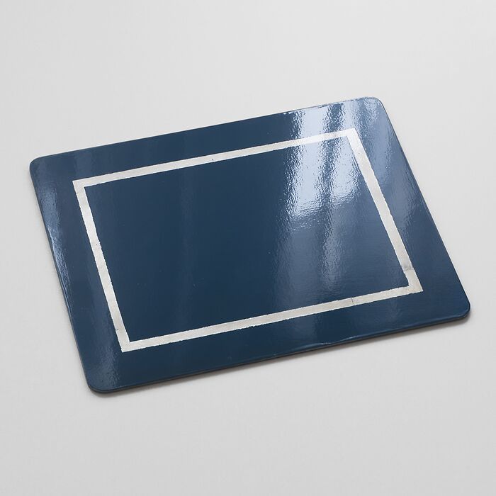 4 Tischsets 45 x 35 cm Blue/Silver