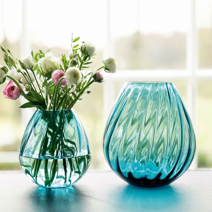 Kleine Vase Aqua light