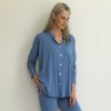 Sunday in Bed X Torquato Pyjamashirt Gerdi Blau S