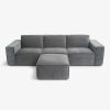 Modulares Sofa Estrade 4-Sitzer Kieselgrau - 5