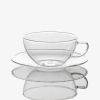 Teetasse mit Untertasse Borosilikatglas 2er-Set